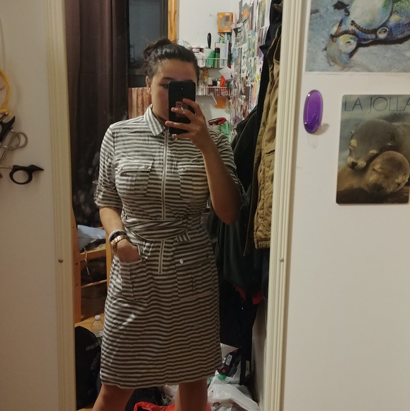 Sharagano Dresses & Skirts - Nwt Sharagano striped work nautical tshirt dress